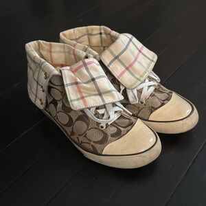 Coach multi colored canvas shoes